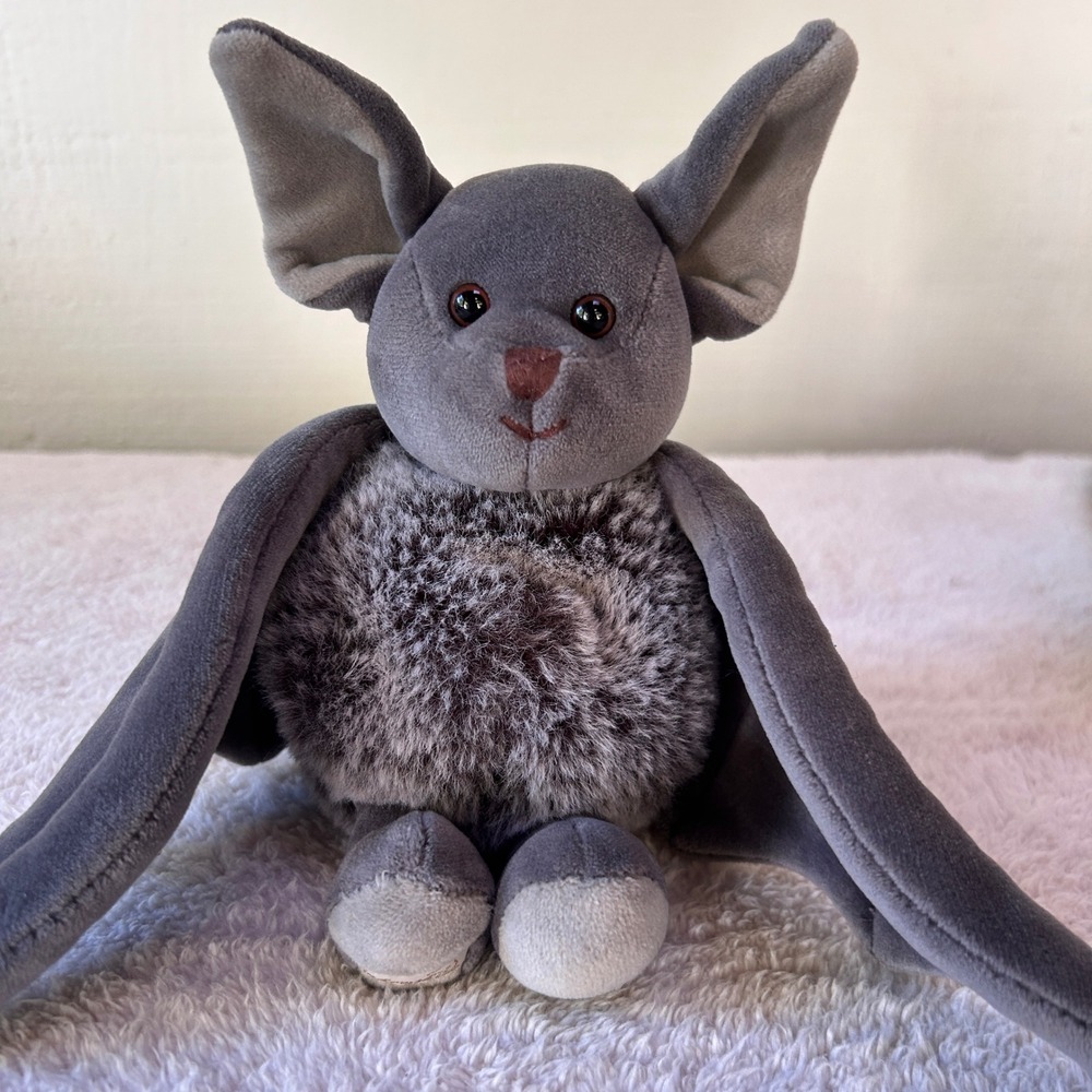 Bukowski Design Sweden Grey Bat Plush Fuzzy Stuffed Animal 23178